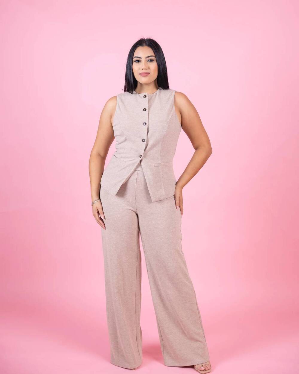 NEW HYFVE rebecca pant set in taupe